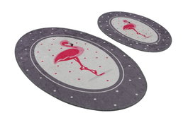 Mijölnir Chile Flamingo Juego de alfombras de baño Multicolor